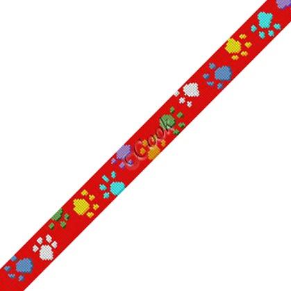Dog Paws Dog Collar Painted Canvas Susan Roberts Needlepoint Designs Inc.  - 1