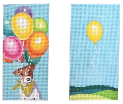 Dog with Balloons Eyeglass Case Painted Canvas Colors of Praise 