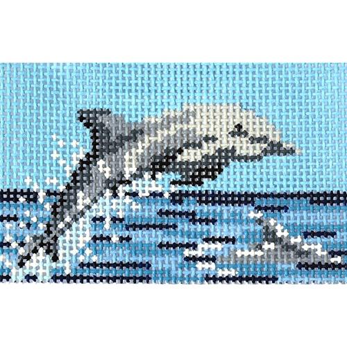 Dolphin Insert Painted Canvas Needle Crossings 