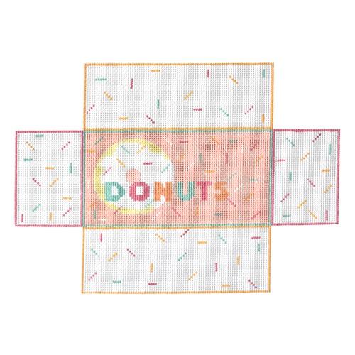 Donuts Box Painted Canvas The Plum Stitchery 