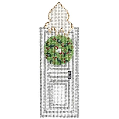 Door with Wreath Candle Painted Canvas Alice Peterson Company  - 1
