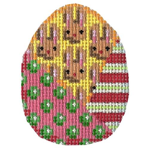 Dots, Bunnies, Stripes Patch Mini Egg Painted Canvas Associated Talents 