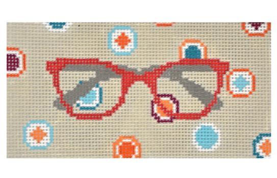 Dots Eyeglass Case Painted Canvas Pippin  - 1