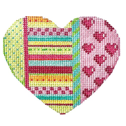 Dots/Stripes/Hearts Heart Painted Canvas Associated Talents 