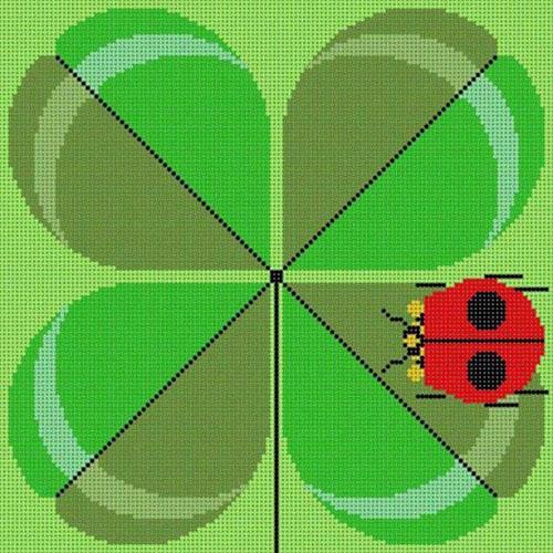 Double Lucky on 13 Painted Canvas Charley Harper 
