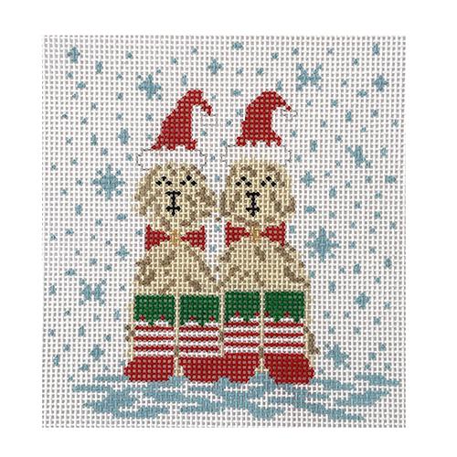 Double Snow Doodles Painted Canvas Morgan Julia Designs 