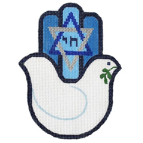 Dove Hamsa (Pepperberry) Painted Canvas Pepperberry Designs  - 1