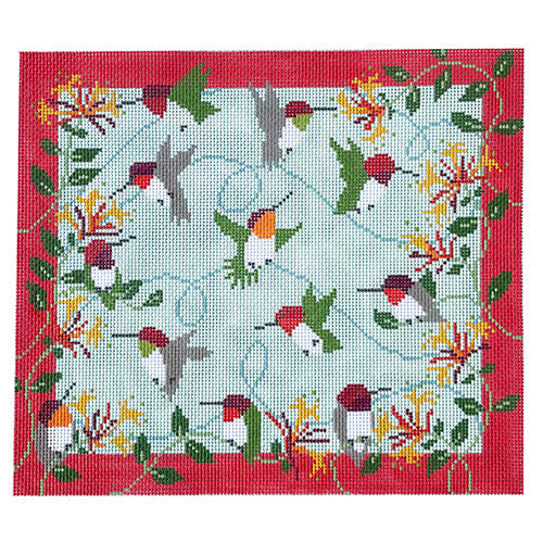 Dozen Hummingbirds Painted Canvas Pippin  - 1