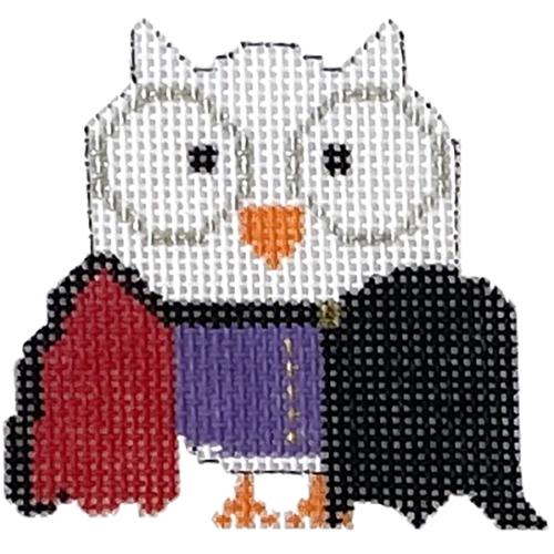 Dracula Owly with Stitch Guide Painted Canvas The Princess & Me  - 1