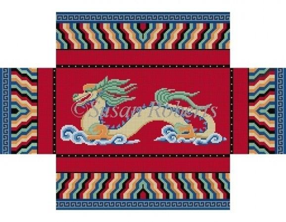 Dragon Brick Cover Painted Canvas Susan Roberts Needlepoint Designs, Inc. 