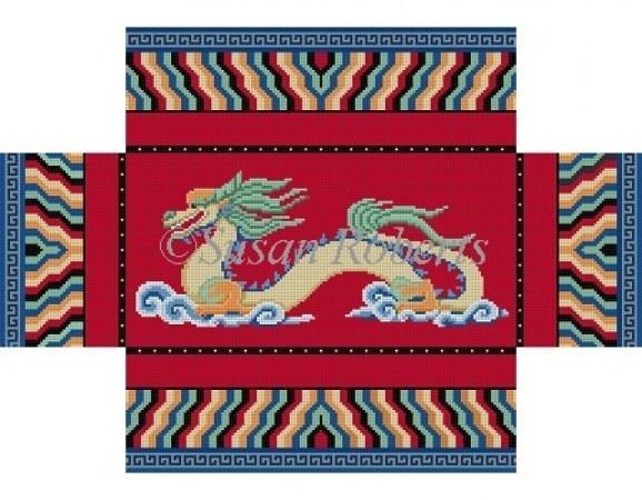 Dragon Brick Cover Painted Canvas Susan Roberts Needlepoint Designs, Inc. 
