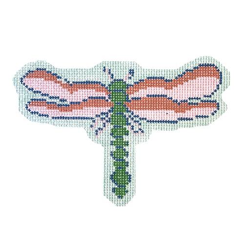 Dragonfly Ornament Painted Canvas The Plum Stitchery 