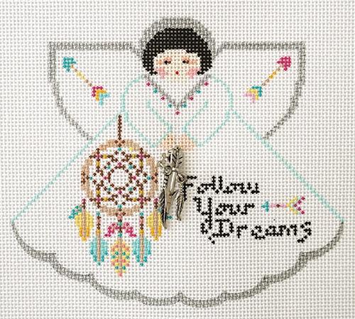 Dream Catcher Angel Painted Canvas Painted Pony Designs  - 1