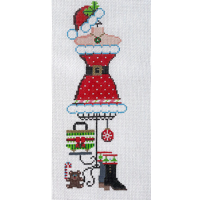 Dress Form   Christmas with Stitch Guide Painted Canvas Painted Pony Designs 
