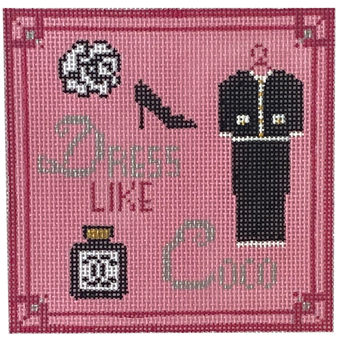 Dress Like Coco Painted Canvas Kimberly Ann Needlepoint  - 1