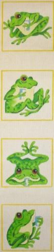 Drinking Frogs Coasters Painted Canvas Susan Roberts Needlepoint Designs, Inc.  - 1
