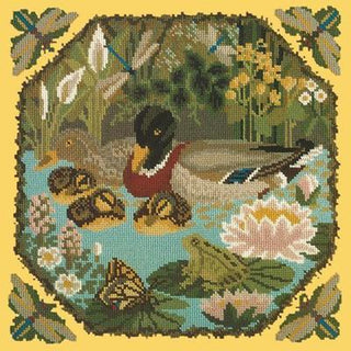 Duck Pond Needlepoint Kit Kits Elizabeth Bradley Design Sunflower Yellow 
