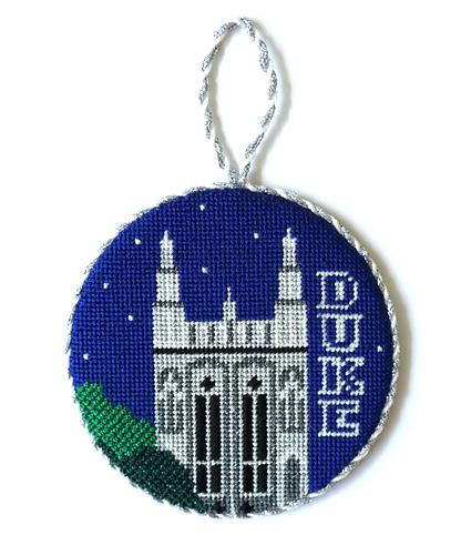 Duke Chapel Round Painted Canvas Kathy Schenkel Designs 