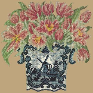 Dutch Tulips Needlepoint Kit Kits Elizabeth Bradley Design Sand 
