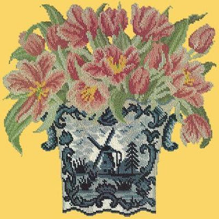 Dutch Tulips Needlepoint Kit Kits Elizabeth Bradley Design Sunflower Yellow 
