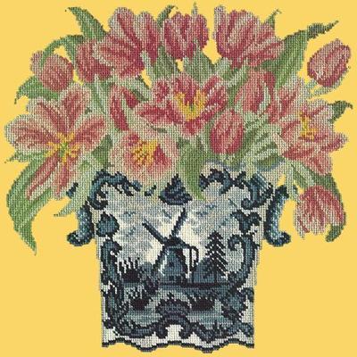 Dutch Tulips Needlepoint Kit Kits Elizabeth Bradley Design Sunflower Yellow 
