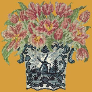 Dutch Tulips Needlepoint Kit Kits Elizabeth Bradley Design Yellow 
