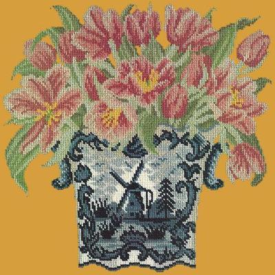 Dutch Tulips Needlepoint Kit Kits Elizabeth Bradley Design Yellow 
