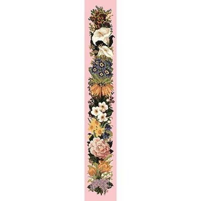 Easter Bell Pull Needlepoint Kit Kits Elizabeth Bradley Design Pale Rose 
