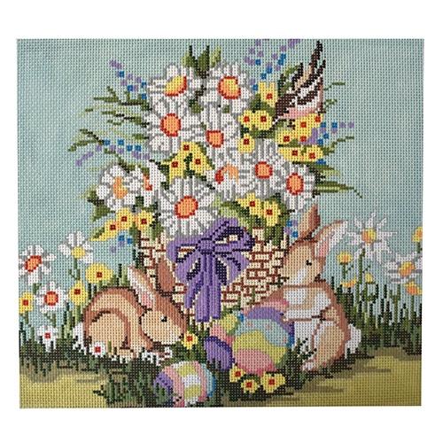 Easter Bunnies Painted Canvas Birds of a Feather 
