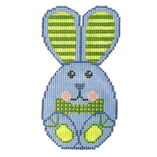 Easter Bunny   Blue/Green Painted Canvas Kimberly Ann Needlepoint 
