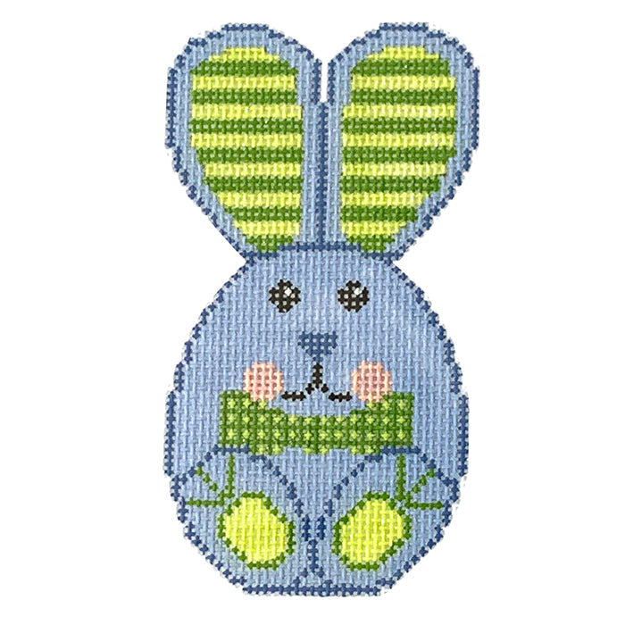 Easter Bunny   Blue/Green Painted Canvas Kimberly Ann Needlepoint 
