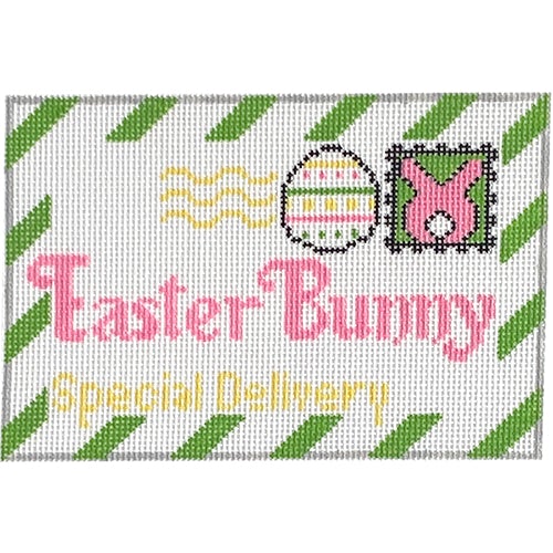 Easter Bunny Letter Painted Canvas Rachel Donley  - 1