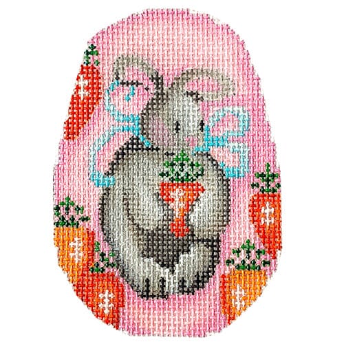 Easter Bunny on Pink Egg Painted Canvas Associated Talents 