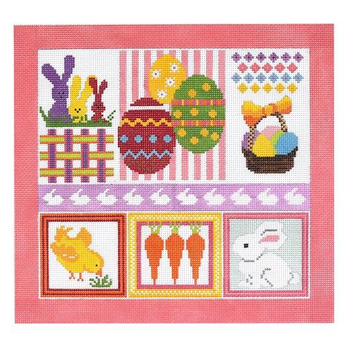 Easter Collage Painted Canvas A Stitch in Time  - 1