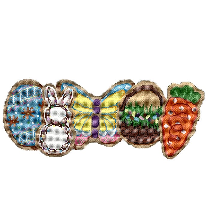 Easter Cookies Row Painted Canvas Laura Love Designs 