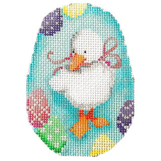 Easter Goose on Aqua Egg Painted Canvas Associated Talents 
