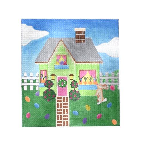 Easter Holiday House Painted Canvas Pepperberry Designs  - 1