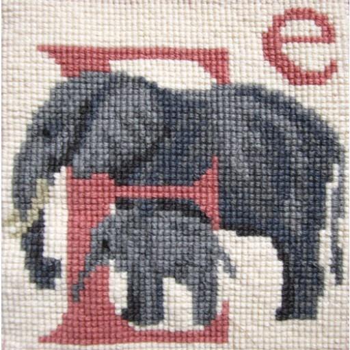 EBAAE Animal Alphabet Letter E - Elephant Kits Elizabeth Bradley Design 