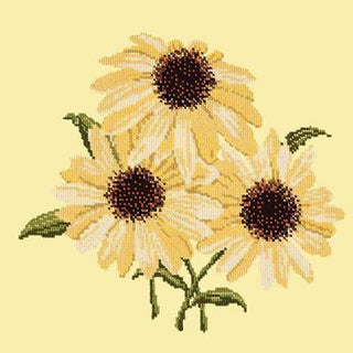 Echinaceas Needlepoint Kit Kits Elizabeth Bradley Design Butter Yellow 
