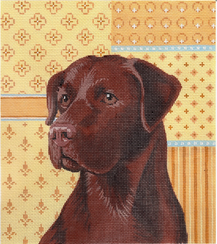 Chocolate Lab Needlepoint Canvas by Labors of Love Needlepoint