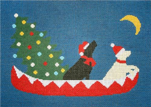 Eddie Bauer Canoe with Labs GENERAL CBK Needlepoint Collections  - 1