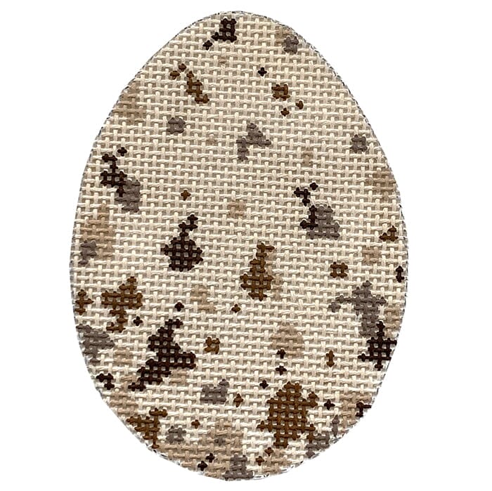 Egg Series   Herring Gull Egg Painted Canvas The Plum Stitchery  - 1