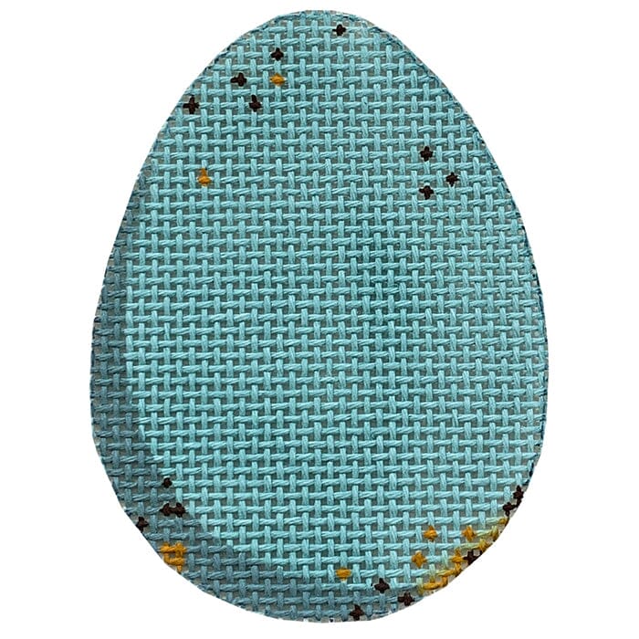 Egg Series   Robin Egg Painted Canvas The Plum Stitchery  - 1