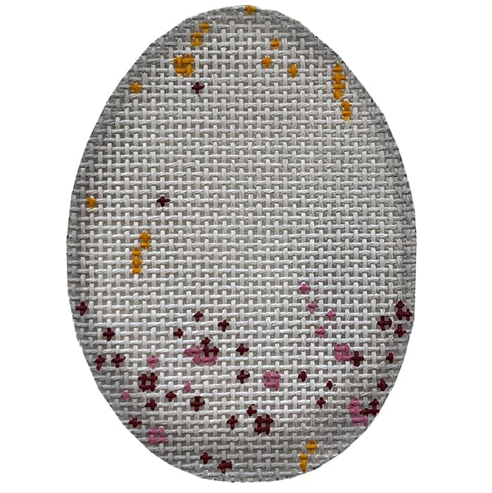 Egg Series   Storm Kestrel Egg Painted Canvas The Plum Stitchery  - 1
