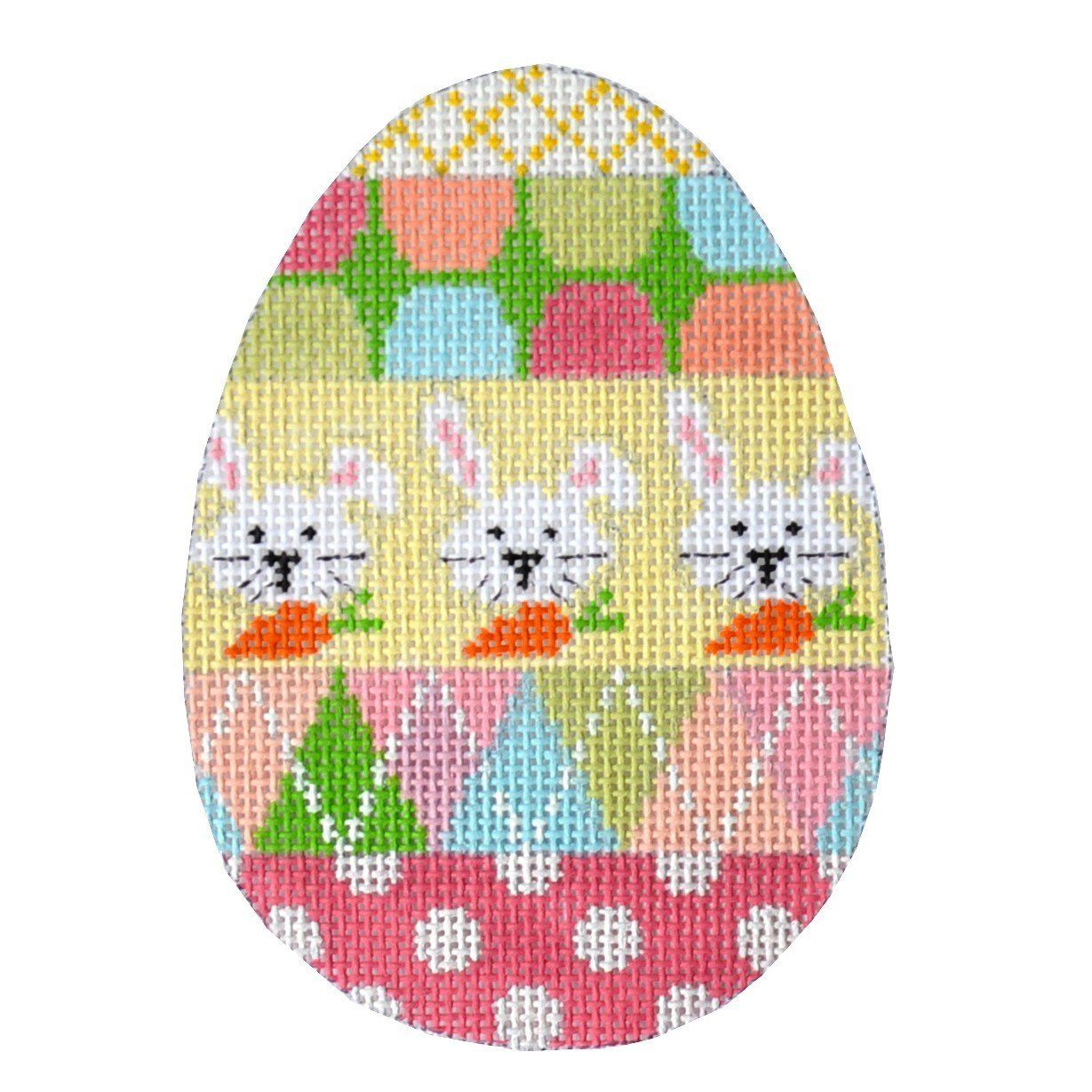 Eggceptionally Argyle Painted Canvas Kirk & Bradley 
