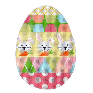 Eggceptionally Argyle Painted Canvas Kirk & Bradley 
