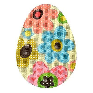 Eggceptionally Floral Painted Canvas Kirk & Bradley 
