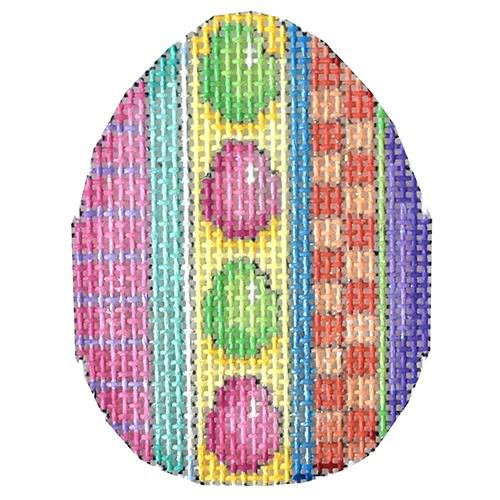 Eggs / Hop Stripe Mini Egg Painted Canvas Associated Talents 