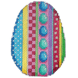 Eggs/Hop Stripe Egg Painted Canvas Associated Talents 
