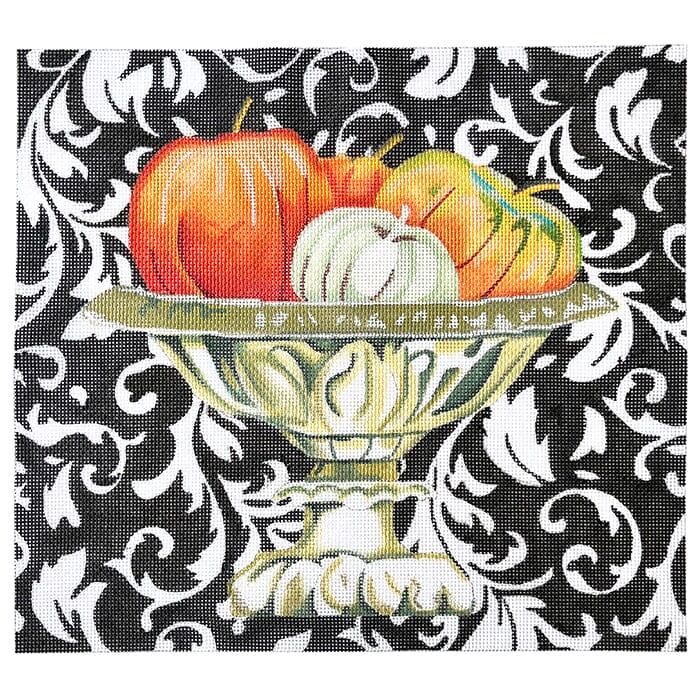 Elegant Pumpkins in Urn Painted Canvas Colors of Praise 